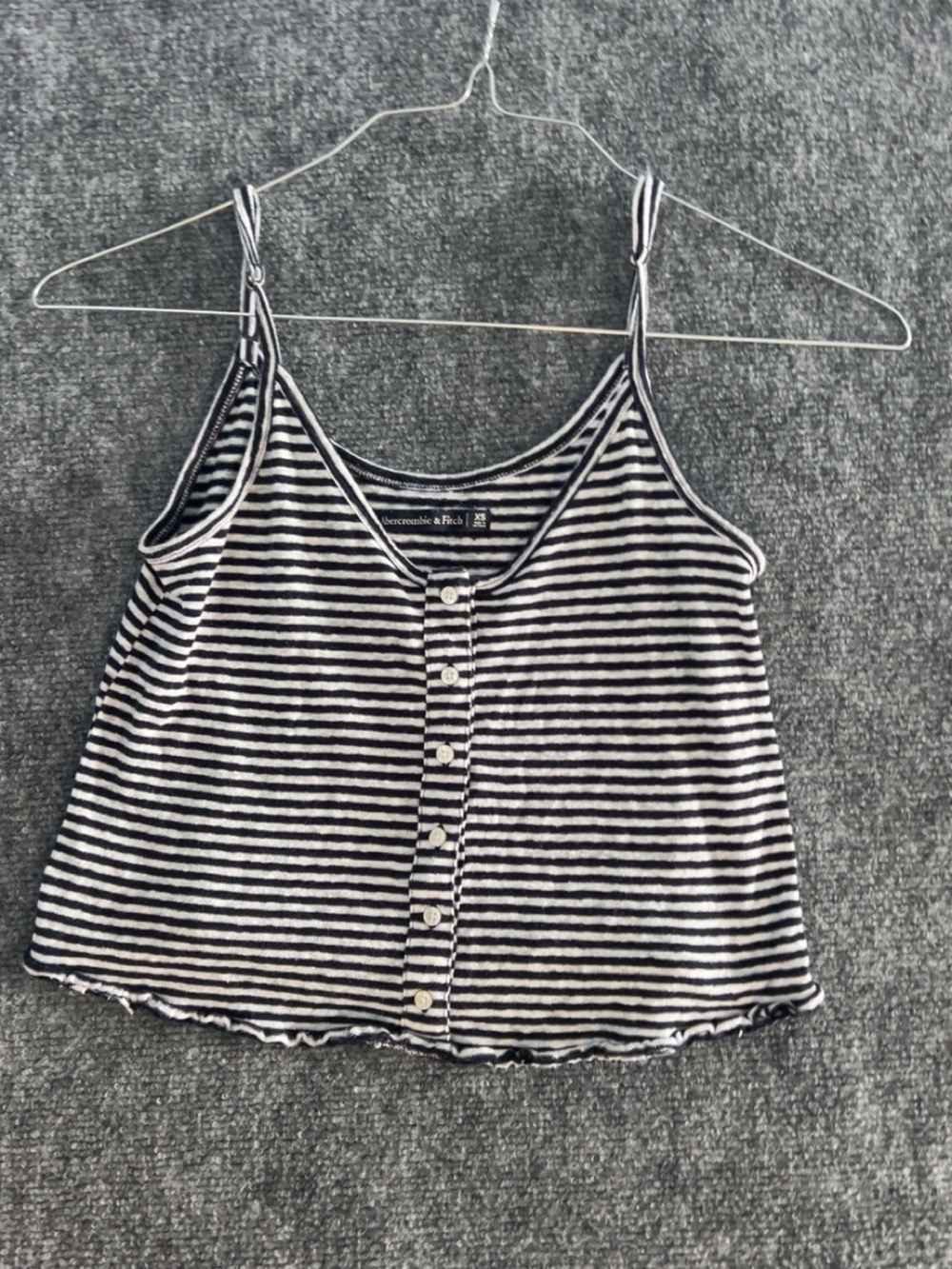 Abercrombie & Fitch Black and White Striped Tank Top - Size XS